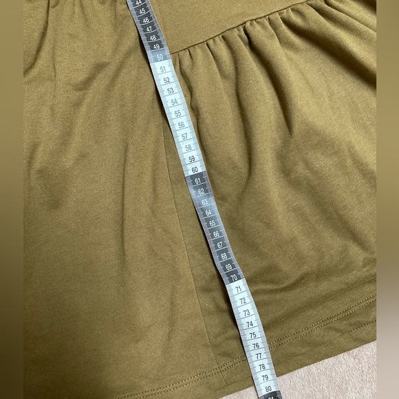 Anthropologie English Factory KNIT UNBALANCED SEAM DRESS - olive - sz XS - Picture 6 of 12